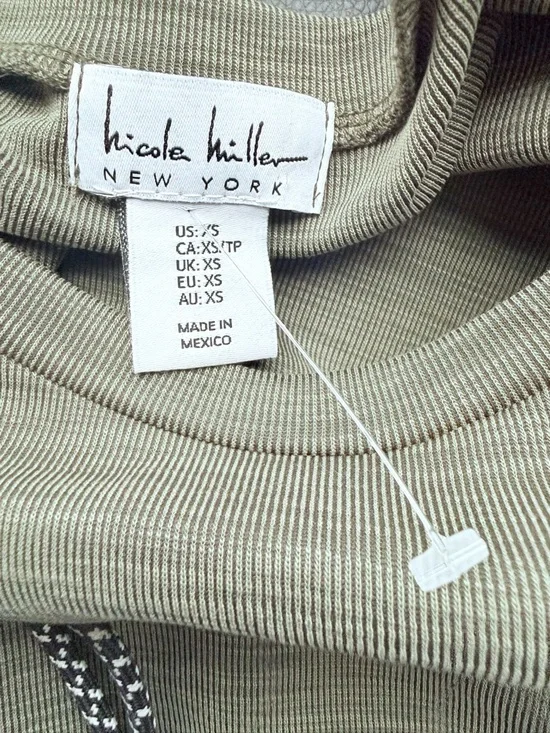 Nicole Miller Olive Knot-Side Midi Dress - Picture 4 of 4